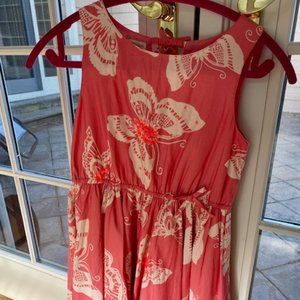 Beautiful Monsoon Pink Cotton Dress with Peach-Pink Sequins